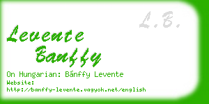 levente banffy business card