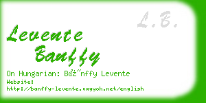 levente banffy business card